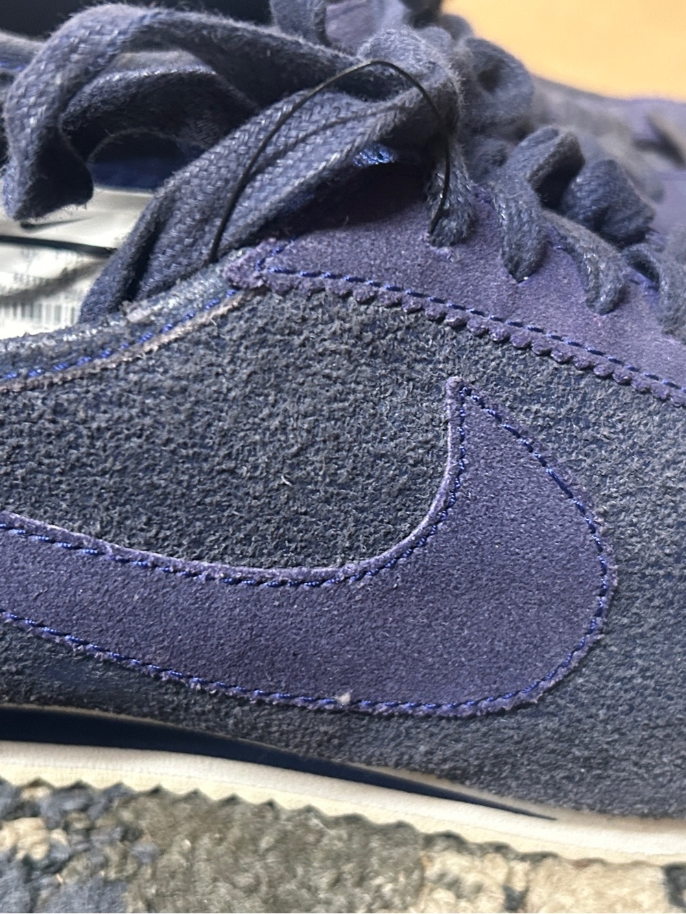 Nike Cortez 72 QS Loyal Blue sneakers featuring a dark blue suede upper size 8 - Picture 5 of 6